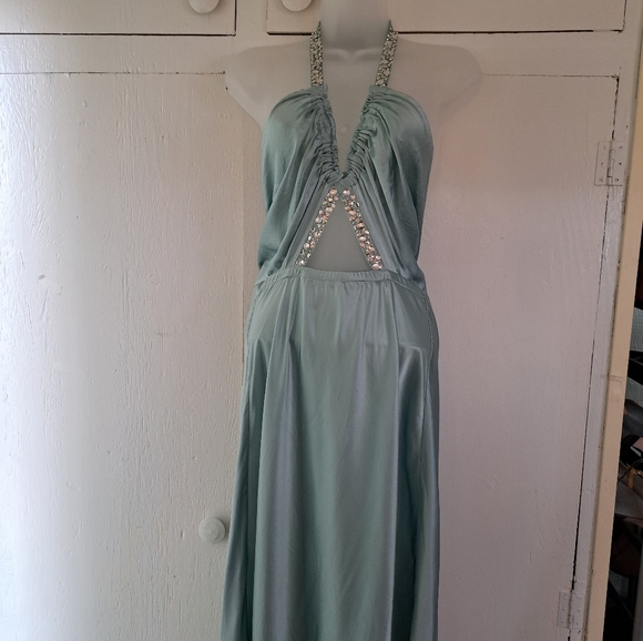 Victoria's Secret | Dresses | Victorias Secret Silk Rhinestone Sequined ...